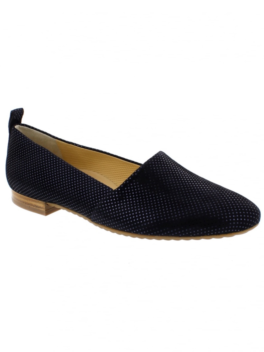 Paul Green Perry Navy Perforated Suede Leather Comfort Luxury Flats US 7.5 UK 5